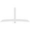 Ekena Millwork Bellingham Architectural Grade PVC Gable Bracket, 108"W x 54"H x 6"D x 6"F, 12/12 Pitch GBP108X54X0606BEL00 - alternate 3